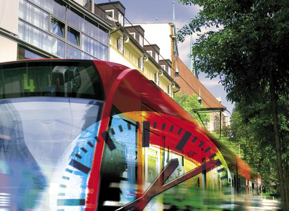 Stadtbahn in Innenstadt